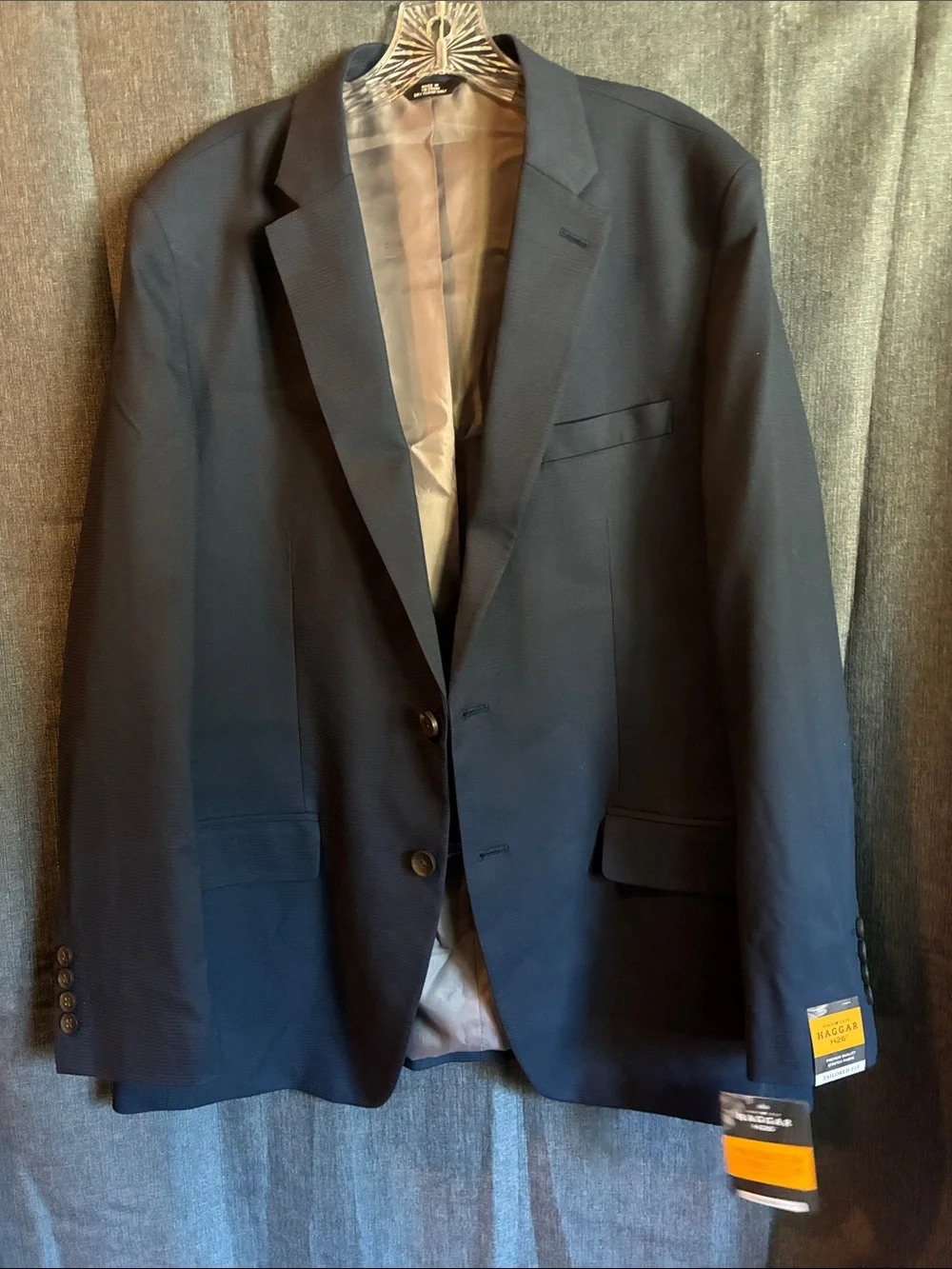 Haggar H26 Navy Two-Button Men's Blazer, 44R